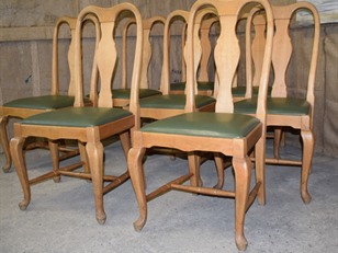 8 French Beech Chairs