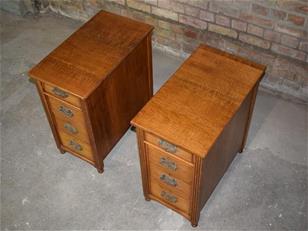 Art Nouveau Oak Bedside Cabinets ZX2339