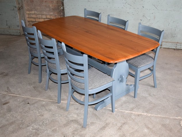 Painted Ercol Plank Table and Chairs