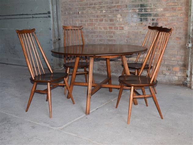 Ercol Drop Leaf Dining Table and 4 Chairs